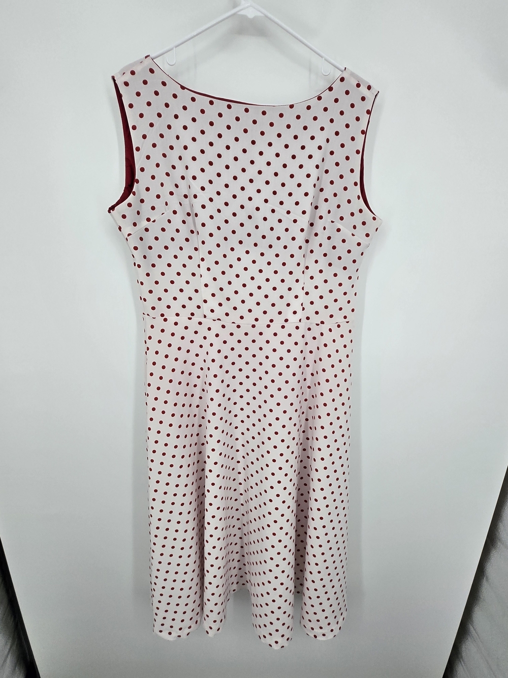 Bettie Page Las Vegas Red Polka Dot On White Pin Up Dress 3XL (6693)